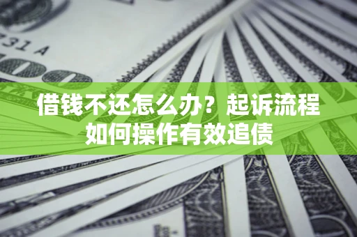 北京借钱不还怎么办？起诉流程如何操作有效追债