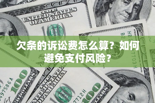 北京欠条的诉讼费怎么算？如何避免支付风险？